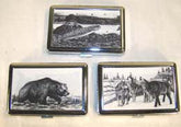 Wholesale SNOW ANIMAL METAL CIGARETTE CASE (Sold by the piece)